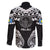 Palau Constitution Day Family Matching Mermaid Dress and Hawaiian Shirt Belau Seal With Polynesian Pattern - Black
