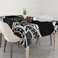 Palau Constitution Day Tablecloth Belau Seal With Polynesian Pattern - Black