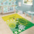 Cook Islands Independence Day Area Rug Kuki Airani Tiare Maori Polynesian Pattern - Green