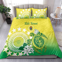 Cook Islands Independence Day Bedding Set Kuki Airani Tiare Maori Polynesian Pattern - Green LT14 - Polynesian Pride