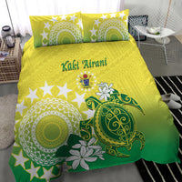 Cook Islands Independence Day Bedding Set Kuki Airani Tiare Maori Polynesian Pattern - Green LT14 - Polynesian Pride