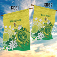 Cook Islands Independence Day Garden Flag Kuki Airani Tiare Maori Polynesian Pattern - Green