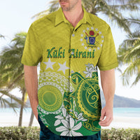 Cook Islands Independence Day Hawaiian Shirt Kuki Airani Tiare Maori Polynesian Pattern - Green