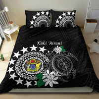 Cook Islands Independence Day Bedding Set Kuki Airani Tiare Maori Polynesian Pattern - Black LT14 - Polynesian Pride