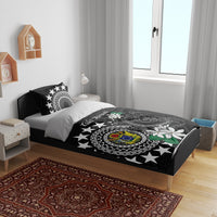 Cook Islands Independence Day Bedding Set Kuki Airani Tiare Maori Polynesian Pattern - Black LT14 - Polynesian Pride