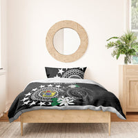 Cook Islands Independence Day Bedding Set Kuki Airani Tiare Maori Polynesian Pattern - Black LT14 - Polynesian Pride