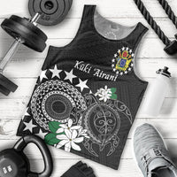 Cook Islands Independence Day Men Tank Top Kuki Airani Tiare Maori Polynesian Pattern - Black