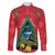 New Zealand Christmas In July Family Matching Off Shoulder Short Dress and Hawaiian Shirt Kowhai Tui Bird With Pohutukawa - Red
