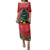 New Zealand Christmas In July Family Matching Puletasi and Hawaiian Shirt Kowhai Tui Bird With Pohutukawa - Red