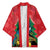 New Zealand Christmas In July Kimono Kowhai Tui Bird With Pohutukawa - Red - Polynesian Pride
