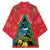 New Zealand Christmas In July Kimono Kowhai Tui Bird With Pohutukawa - Red - Polynesian Pride
