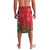 New Zealand Christmas In July Lavalava Kowhai Tui Bird With Pohutukawa - Red