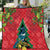 New Zealand Christmas In July Quilt Kowhai Tui Bird With Pohutukawa - Red