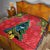 New Zealand Christmas In July Quilt Kowhai Tui Bird With Pohutukawa - Red