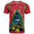 New Zealand Christmas In July T Shirt Kowhai Tui Bird With Pohutukawa - Red