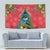 New Zealand Christmas In July Tapestry Kowhai Tui Bird With Pohutukawa - Red