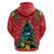 New Zealand Christmas In July Zip Hoodie Kowhai Tui Bird With Pohutukawa - Red