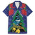 New Zealand Christmas In July Family Matching Summer Maxi Dress and Hawaiian Shirt Kowhai Tui Bird With Pohutukawa - Blue