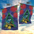 New Zealand Christmas In July Garden Flag Kowhai Tui Bird With Pohutukawa - Blue