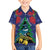 New Zealand Christmas In July Hawaiian Shirt Kowhai Tui Bird With Pohutukawa - Blue
