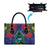 New Zealand Christmas In July Leather Bag Kowhai Tui Bird With Pohutukawa - Blue - Polynesian Pride