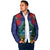 New Zealand Christmas In July Padded Jacket Kowhai Tui Bird With Pohutukawa - Blue - Polynesian Pride