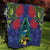 New Zealand Christmas In July Quilt Kowhai Tui Bird With Pohutukawa - Blue