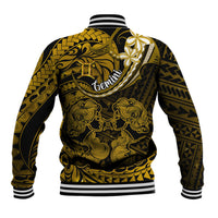 Polynesian Pride Gemini Zodiac Baseball Jacket Astrological Sign Tribal Plumeria Gold Galaxy LT14 - Polynesian Pride