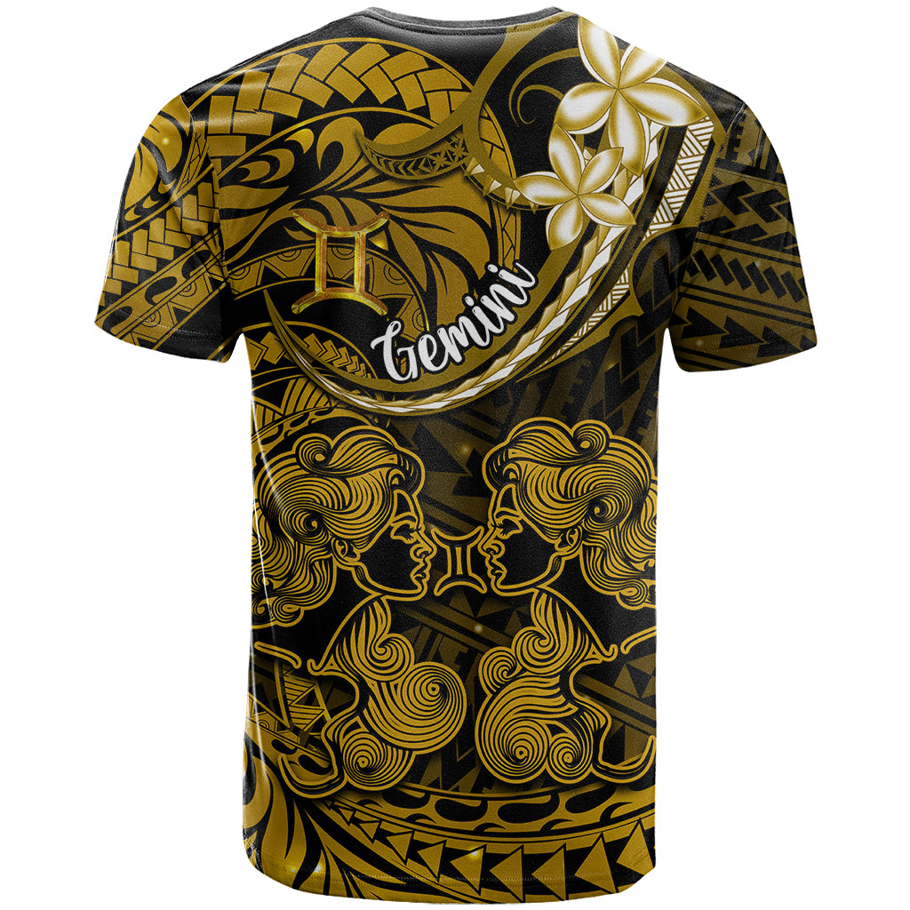 Polynesian Pride Gemini Zodiac T Shirt Astrological Sign Tribal Plumeria Gold Galaxy LT14 - Polynesian Pride