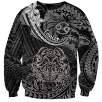 Polynesian Pride Cancer Zodiac Sweatshirt Astrological Sign Tribal Plumeria Grey Galaxy LT14 Unisex Grey - Polynesian Pride