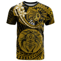 Polynesian Pride Leo Zodiac T Shirt Astrological Sign Tribal Plumeria Gold Galaxy LT14 Gold - Polynesian Pride
