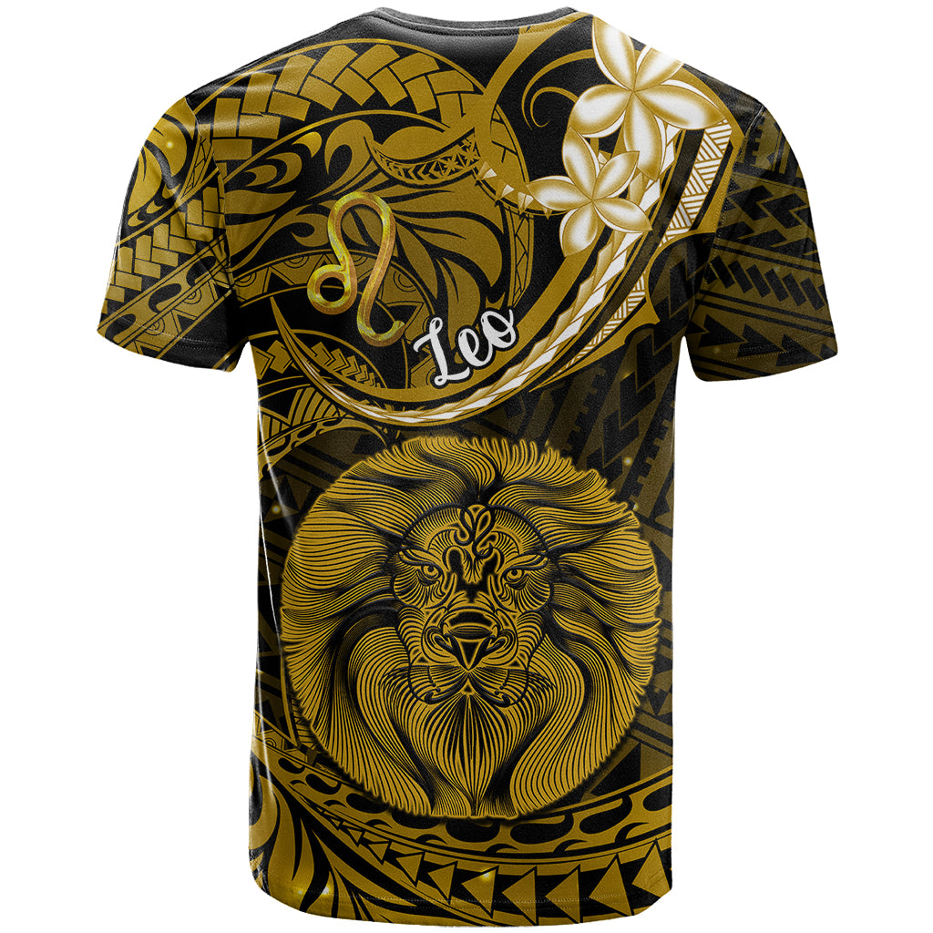 Polynesian Pride Leo Zodiac T Shirt Astrological Sign Tribal Plumeria Gold Galaxy LT14 - Polynesian Pride