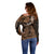Polynesian Pride Virgo Zodiac Off Shoulder Sweater Astrological Sign Tribal Plumeria Brown Galaxy LT14 - Polynesian Pride