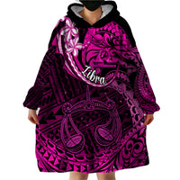 Polynesian Pride Libra Zodiac Wearable Blanket Hoodie Astrological Sign Tribal Plumeria Pink Galaxy LT14 - Polynesian Pride