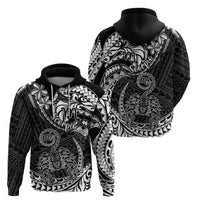Polynesian Pride Scorpio Zodiac Hoodie Astrological Sign Tribal Plumeria Black LT14 - Polynesian Pride