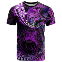 Polynesian Pride Sagittarius Zodiac T Shirt Astrological Sign Tribal Plumeria Purple Galaxy LT14 Purple - Polynesian Pride