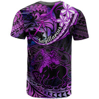 Polynesian Pride Sagittarius Zodiac T Shirt Astrological Sign Tribal Plumeria Purple Galaxy LT14 - Polynesian Pride
