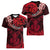 Polynesian Pride Capricorn Zodiac Women V Neck T Shirt Astrological Sign Tribal Plumeria Red Galaxy LT14 - Polynesian Pride