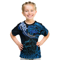 Polynesian Pride Aquarius Zodiac Kid T Shirt Astrological Sign Tribal Plumeria Blue Galaxy LT14 Blue - Polynesian Pride