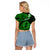 Polynesian Pride Pisces Zodiac Raglan Cropped T Shirt Astrological Sign Tribal Plumeria Green Galaxy LT14 - Polynesian Pride