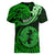 Polynesian Pride Pisces Zodiac Women V Neck T Shirt Astrological Sign Tribal Plumeria Green Galaxy LT14 - Polynesian Pride