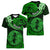 Polynesian Pride Pisces Zodiac Women V Neck T Shirt Astrological Sign Tribal Plumeria Green Galaxy LT14 - Polynesian Pride
