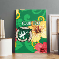 Custom Vanuatu Cricket Canvas Wall Art 2024 Tropical Flowers Version