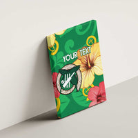 Custom Vanuatu Cricket Canvas Wall Art 2024 Tropical Flowers Version