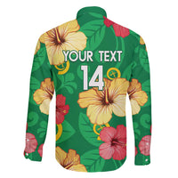 Custom Vanuatu Cricket Family Matching Mermaid Dress and Hawaiian Shirt 2024 Tropical Flowers Version
