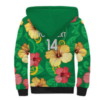 Custom Vanuatu Cricket Sherpa Hoodie 2024 Tropical Flowers Version