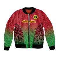 Custom Vanuatu Cricket Bomber Jacket 2024 Polynesian Pattern Sporty Style LT14 Unisex Red - Polynesian Pride