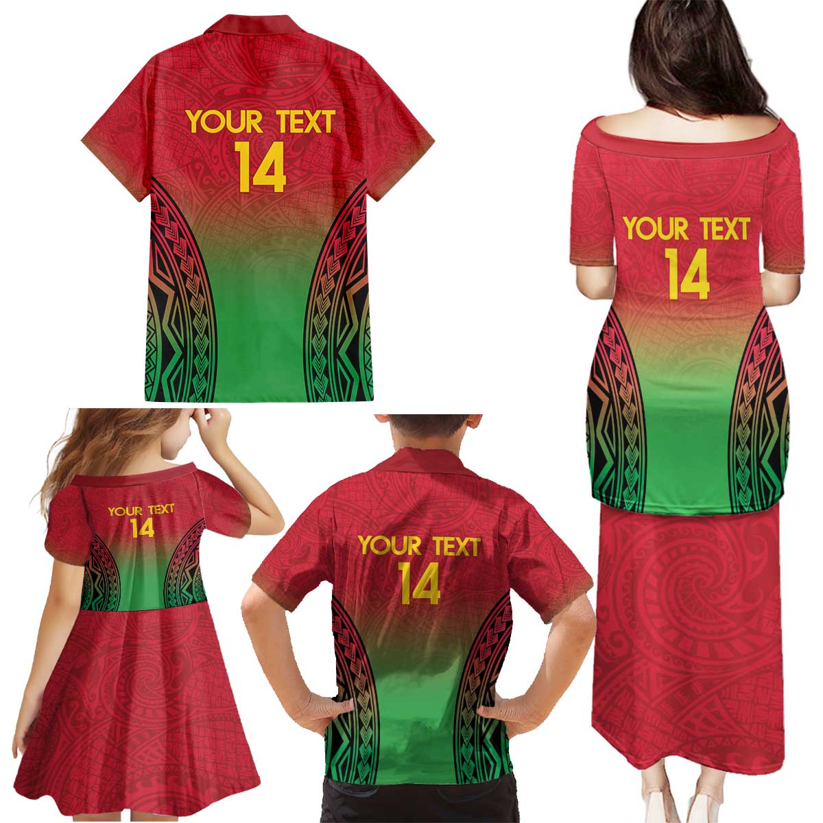Custom Vanuatu Cricket Family Matching Puletasi and Hawaiian Shirt 2024 Polynesian Pattern Sporty Style