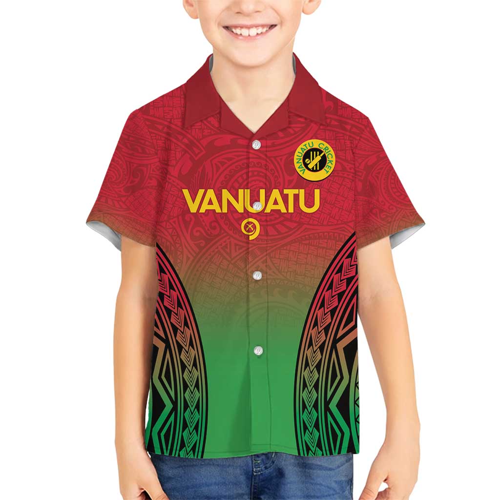 Custom Vanuatu Cricket Family Matching Summer Maxi Dress and Hawaiian Shirt 2024 Polynesian Pattern Sporty Style