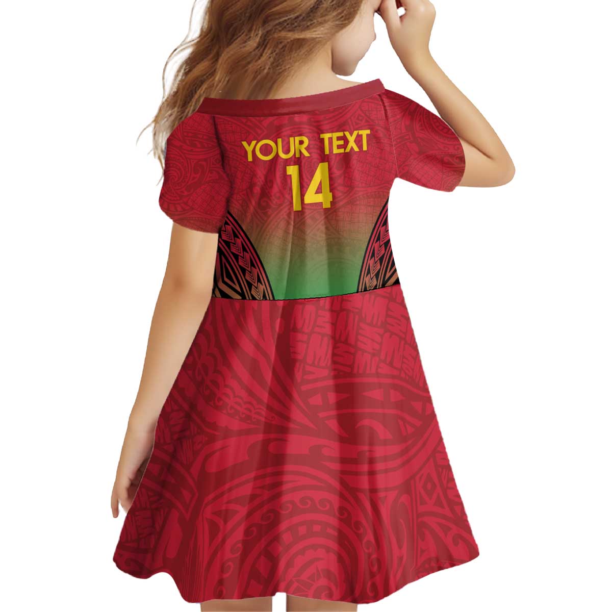 Custom Vanuatu Cricket Kid Short Sleeve Dress 2024 Polynesian Pattern Sporty Style LT14 - Polynesian Pride